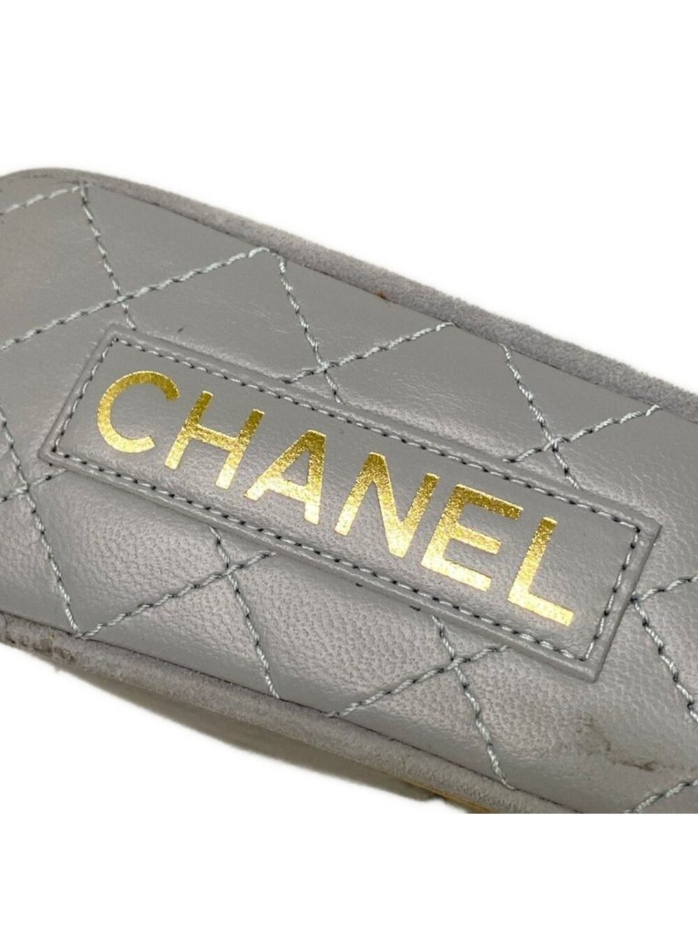 Chanel Sandals Light Gray Camellia - Picture 9 of 12